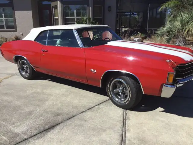 1972 Chevrolet Chevelle Real SS U Code Big Block 4 Speed Convertible