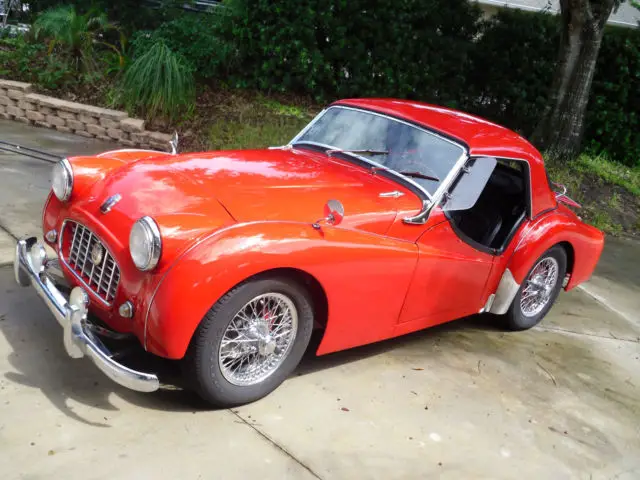 1957 Triumph TR3 Hardtop Spoke Wheels Luggage Rackk